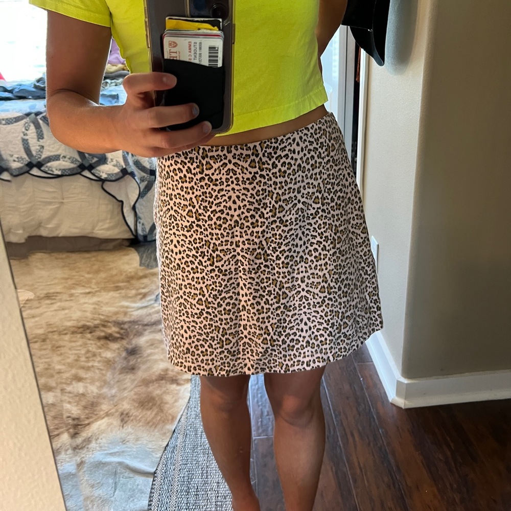 Lush boutique leopard skirt